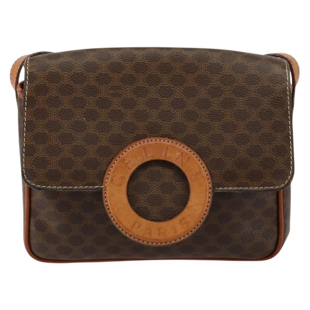 Celine Macadam Circle Shoulder Bag Brown